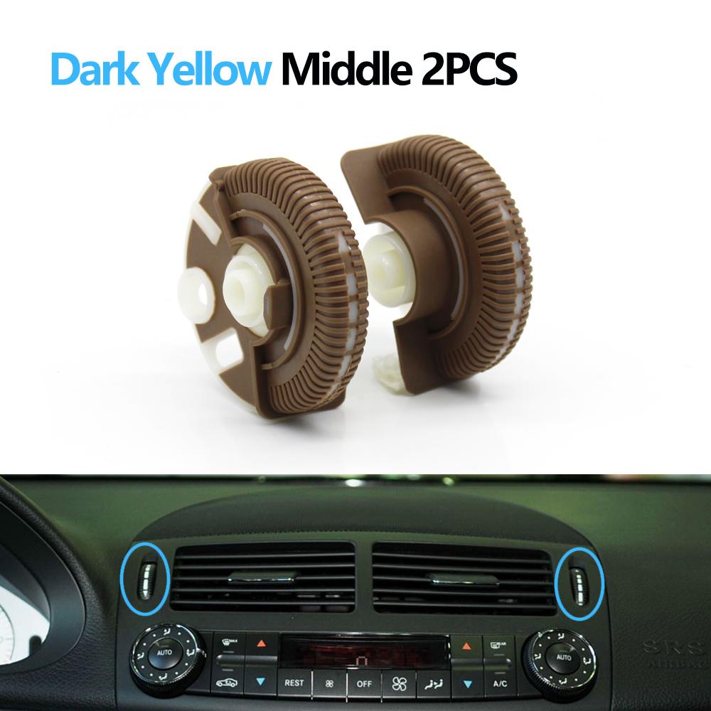2PCS Front Rear Air Conditioning Control Roller AC Vent Base Rolling Wheel For Benz E Class W211 E200 E300 E230 E260 E280