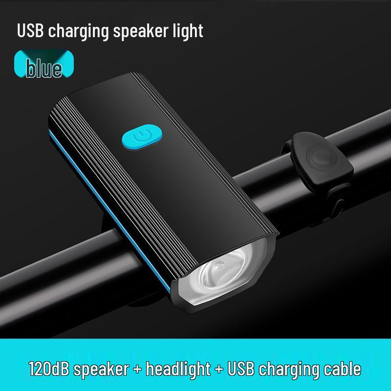 Rechargeable Bicycle Headlight & Horn for Night Mountain Biking