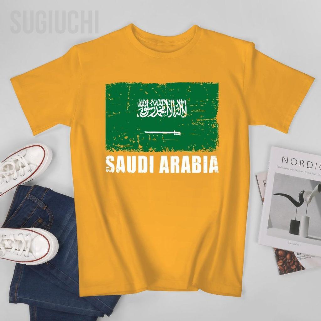 Unisex Short TShirt Vintage Saudi Arabia Flag For Saudi Arabian Gift Tshirt Tees Oneck T Shirts WoUnisex Boys 100 Cotton Unisex