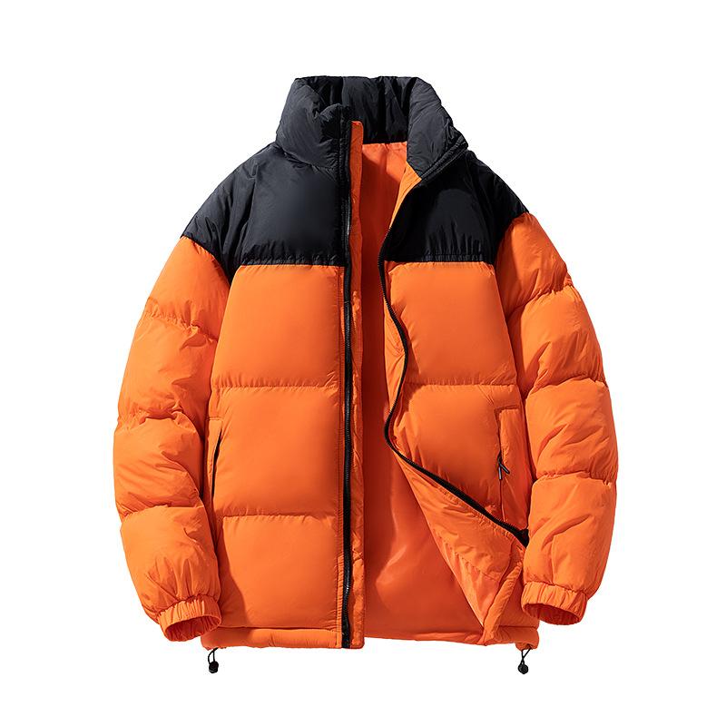 Baumwollkleidung Winter Herren Verdickte Paar Brot Kleidung Colorblocking Stehkragen Mantel Herren und Damen Gleiche Jacke