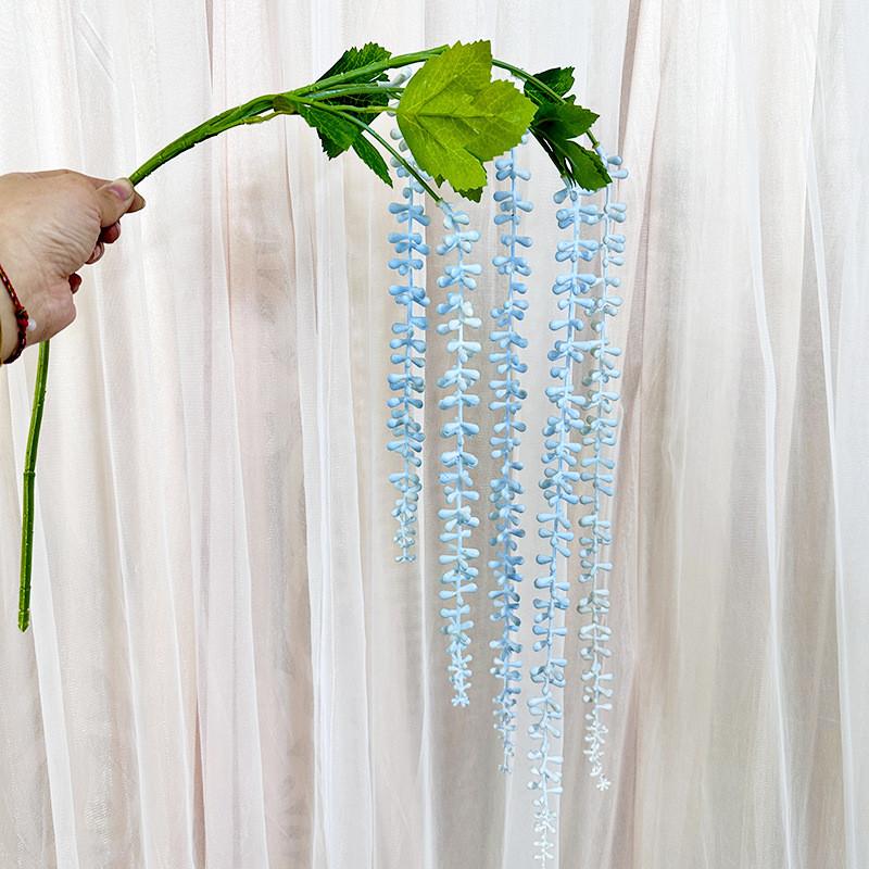 Faux Plant Wall Decor With Senecio Rowleyanus For Home Interior And Photography Use