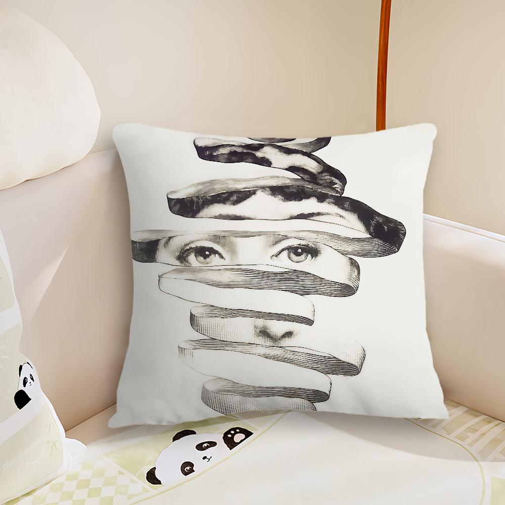 Funny Woman Face Cushion Cover Pillow Case Plush Fabric Soft Double Sided Print Sofa Cushion Cover Throw Pillow Covers
