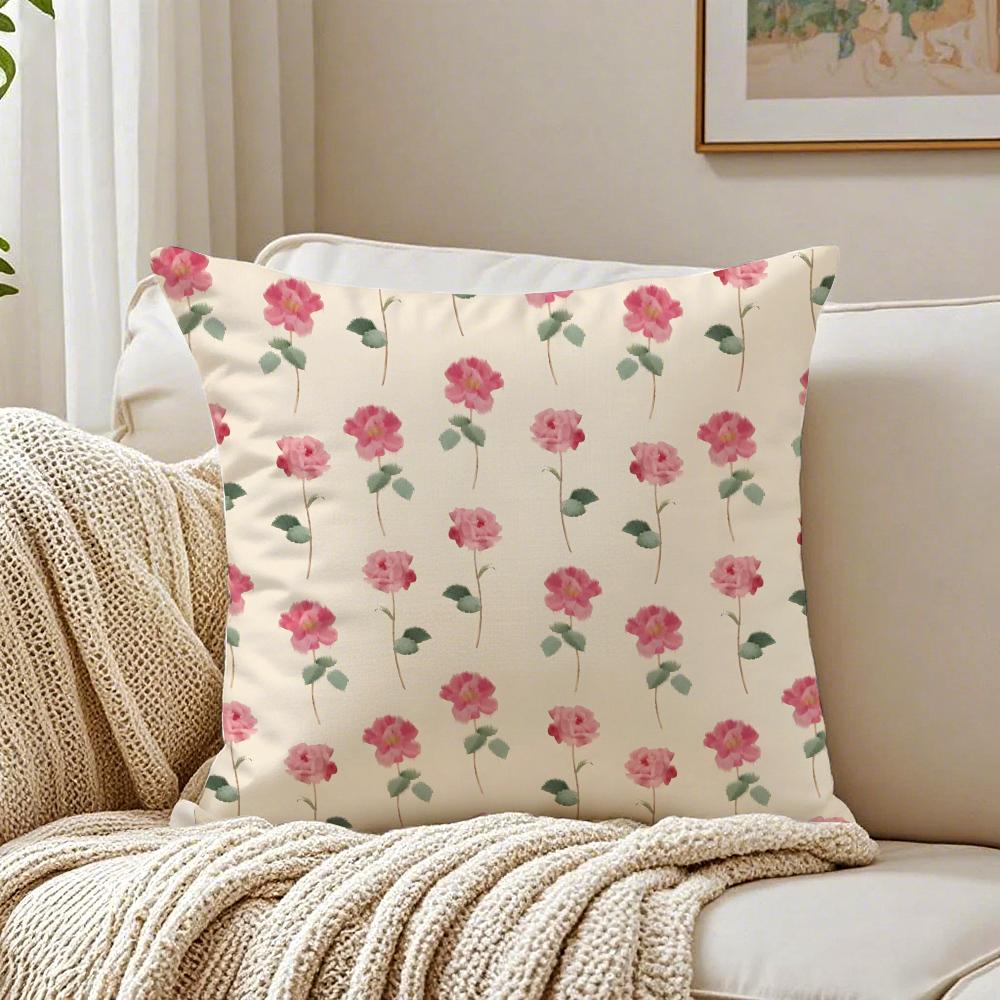Warm Roses Bloom In Midsummer Cushion Cover Pillowcase Antidustmite living Room Sofa Decor Cushion Room