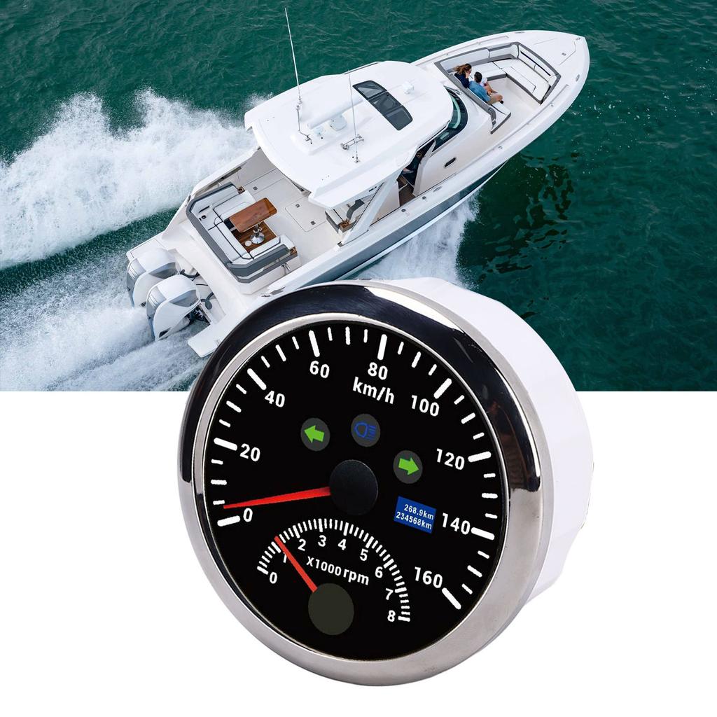 85mm 160km/h GPS meter 08000rpm Tachometer Gauge LCD Red Backlight for Car Boat Yacht RV Truck