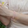 Natural Madagascar Pink Quartz Bracelet for Women DIY Handmade Bracelets Attract Love Grapefruit Pink