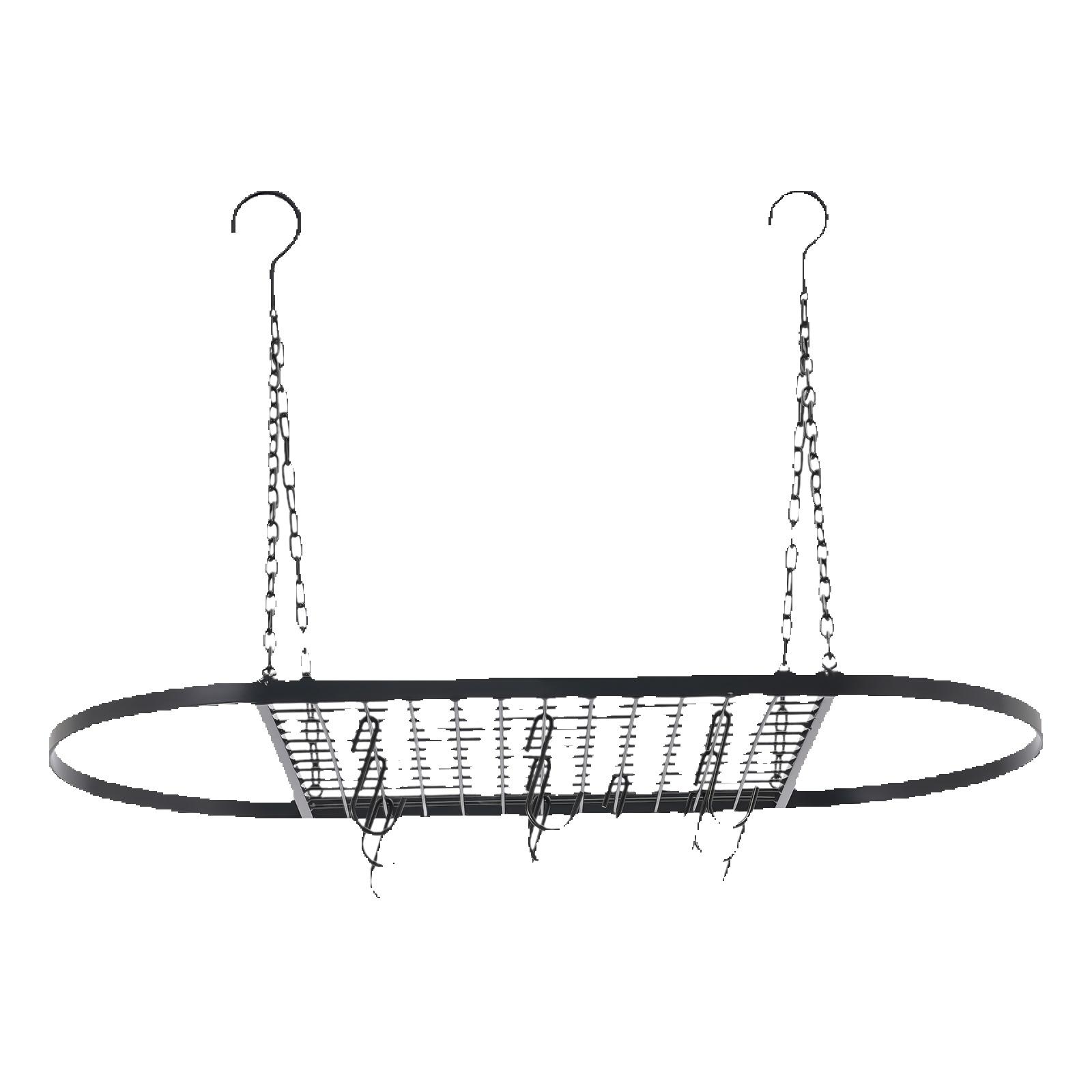 Hanging Pot RackKitchen Utensil Hanger32 Shelf Width w9 Hooks55lbs Max Load Heavy-duty Iron Cookware Mount Organizer чёрный 12280₽