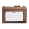 COACH Skinny Id CaseSignature Coated Canvas And Leather Card Holder Womens Brown