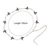 Fashionable Single-Layer Retro Style Shiny Butterfly Waist Chain Women Body Chain Jewelry Dress Decor Clothing Accessories Gifts