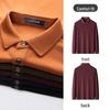 MONTAGUT Men's Long Sleeve Anti-Wrinkle Business Polo Shirt