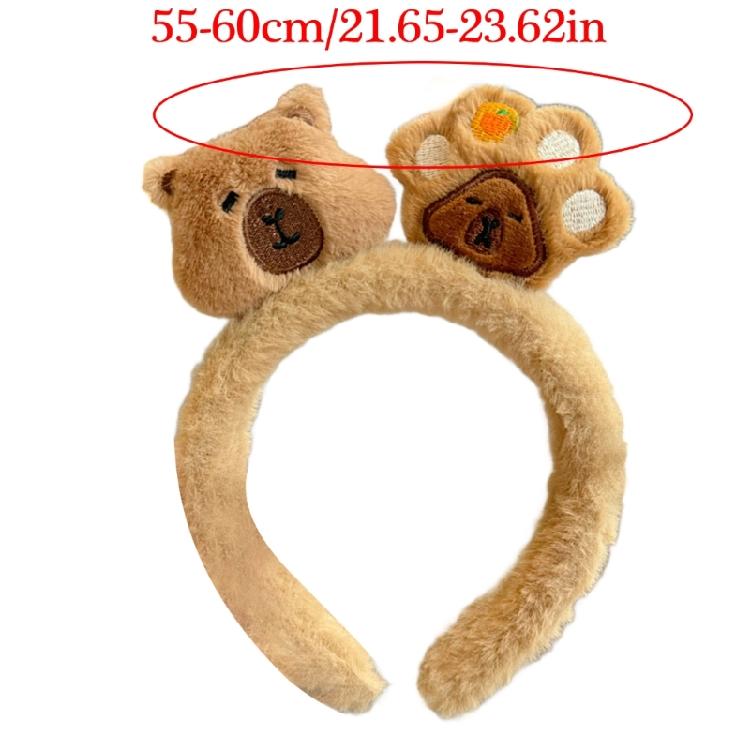 Stylish Anime Capybara Hair Hoop Eye-catching Headpiece Hair Claw Headwear for Stage Halloween Cosplay Role Play