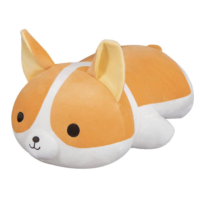 40-80cm Giant Size Cute Corgi Dog Plush Toys Hand Warm Stuffed Animal Puppy Pillow Soft Lovely Doll Gift