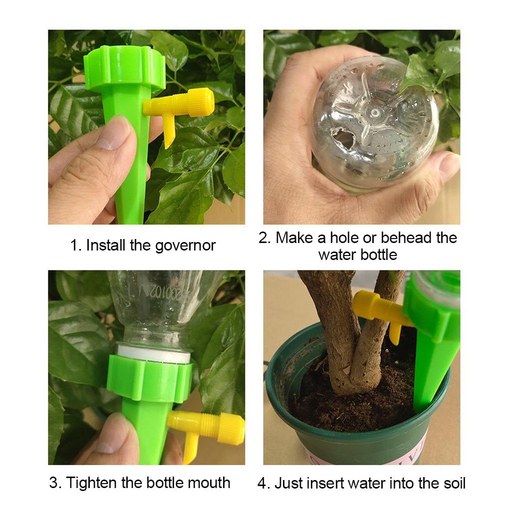 New 24/12PCS Drip Irrigation System Automatic Watering Spike for Plants