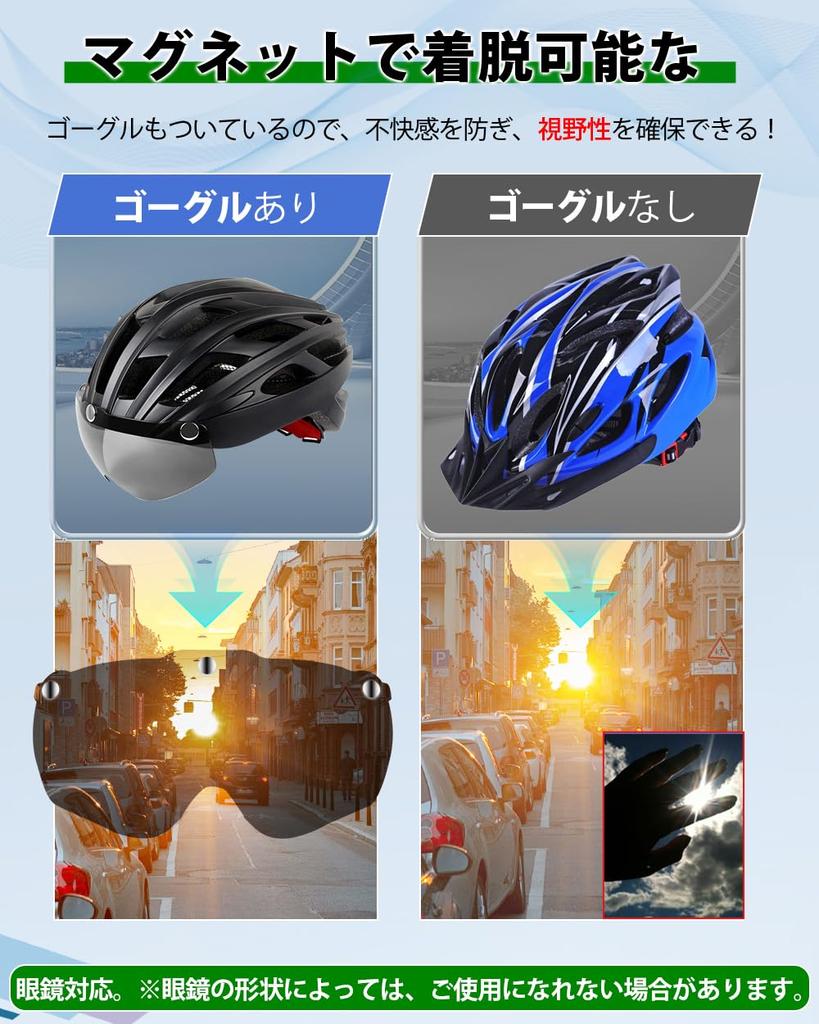 Shinmax Bicycle Helmet for LED Magnetic Road Bike CPSC Sizes Ultra Cycle Helmet for Men and Middle and High School Includes Storage Spare 069 Type