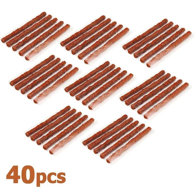 5/40pcs Tire Repair Strips Car Motorcycle Bike Tyre Puncture Repairing Stiring Glue Rubber Strips Tools Plug Car Accessories