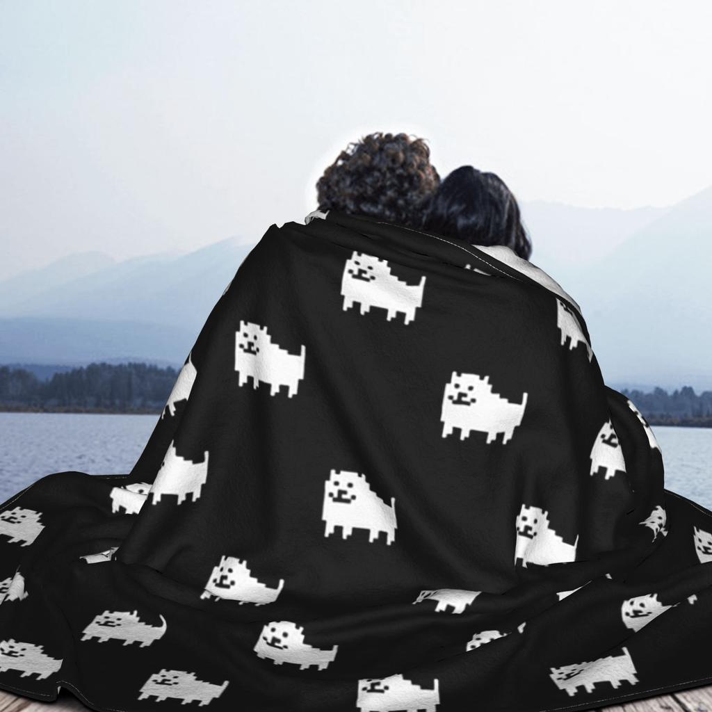 Undertale Dog Heart Blanket Super Soft Fleece Sofa Throw Blanket for Home Bedroom Travel Throws Bedspread Quilt