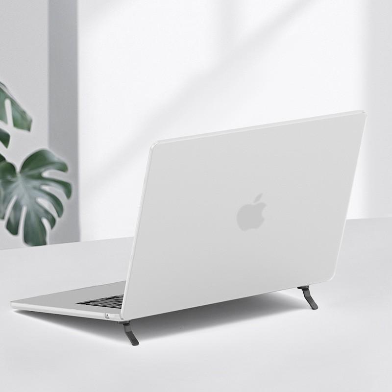 Slim PC Case With Kickstand MacBook Air Pro Neo M5 Chip Laptops Matte Finish Transparent Black White