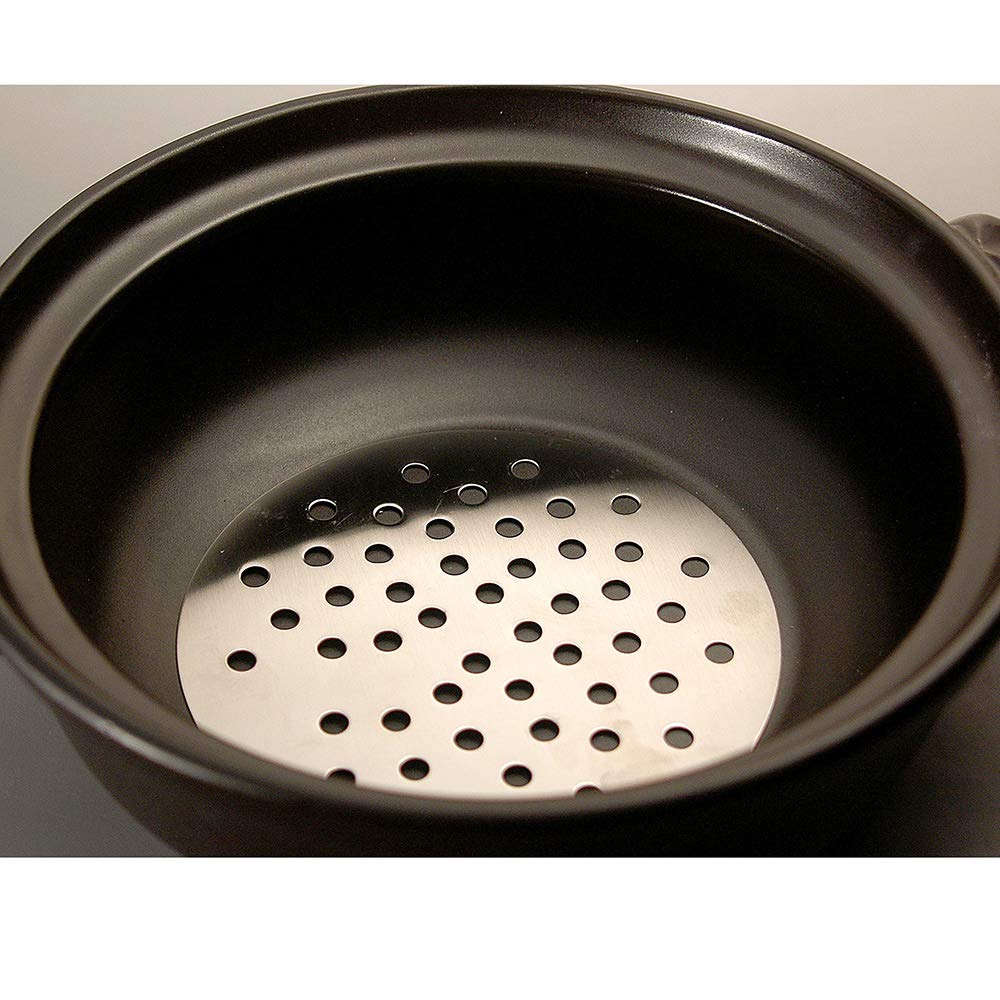CtoC JAPAN Select Multi-purpose Earthenware Pot, No. 7, M4072, IH Compatible, White Spiral Pattern, Banko Ware, Made in Japan