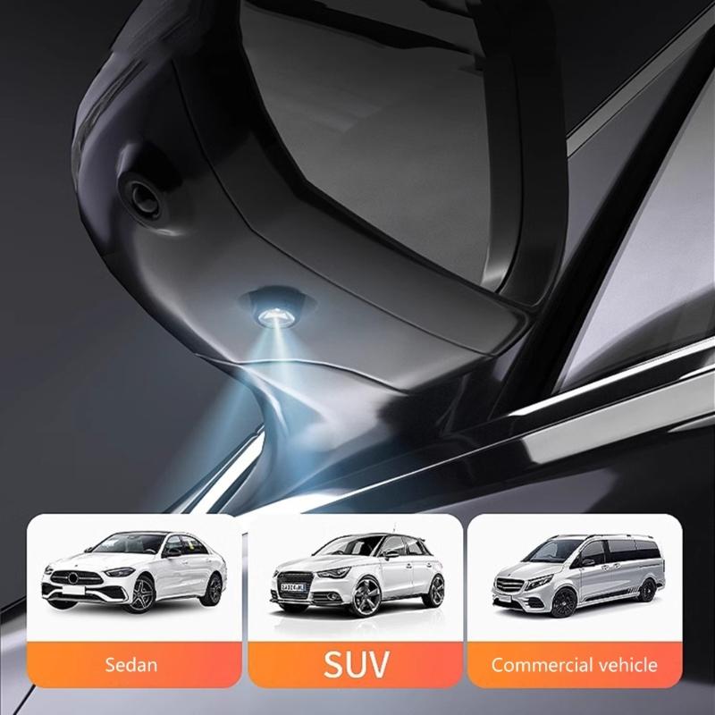 2 Stück LED-Licht Auto Engelsflügel Willkommenslicht Rückspiegelglas Willkommenslicht Engelsflügel Teppich Projektionslampe