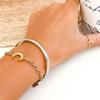Hawaiian Jewelry Crescent Stainless Pink Gold [JULAISU] Bracelet, Moon, Women's, Men's, Scroll, Wave, Hypoallergenic, Surgical, Steel, Gift,