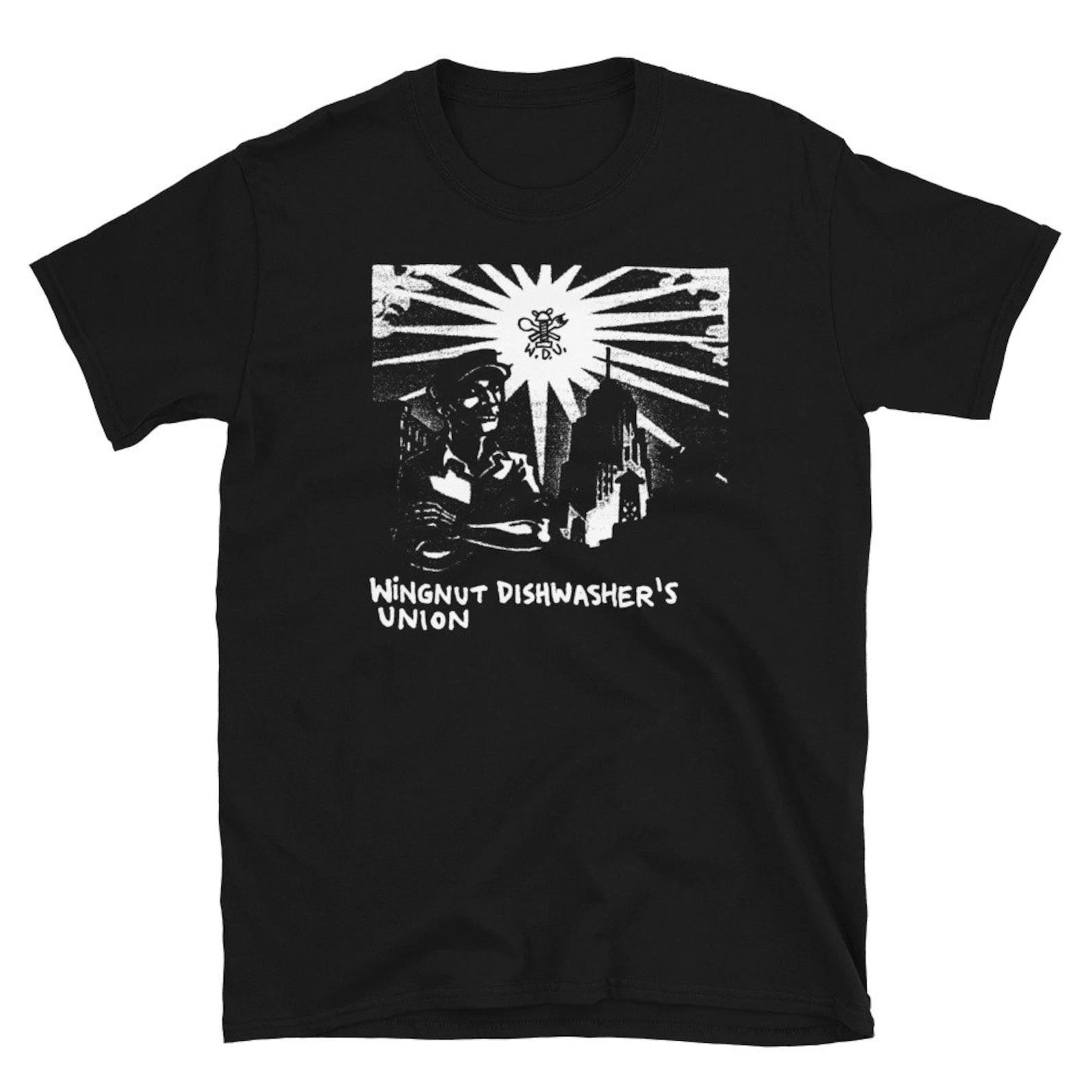

Wingnut Dishwashers Union T-Shirt, Pat the Bunny Folk Punk Acoustic Unisex Tee L