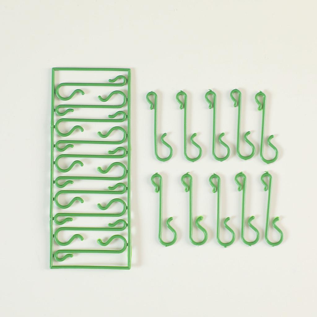 Christmas Ornament Hooks Pack Of 10 Plastic Green And Transparent Hanging Clips For Holiday Decorations