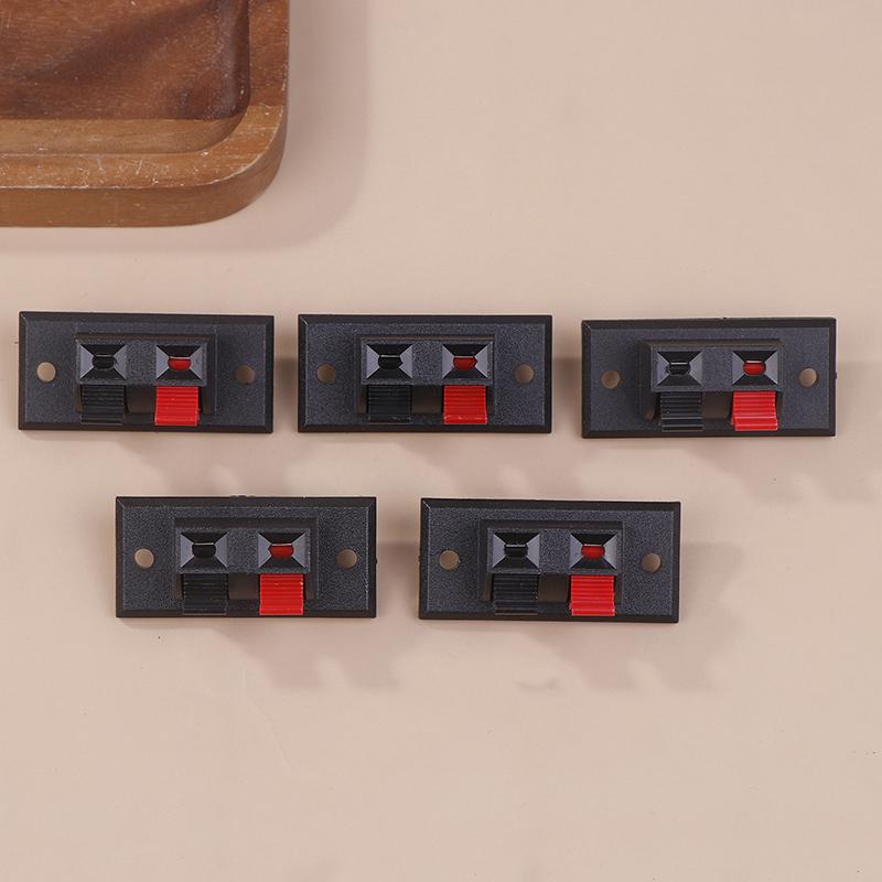 

5Pcs Diytzt 2/4/6 Way Spring Push Release Connector Speaker Terminal Strip Block