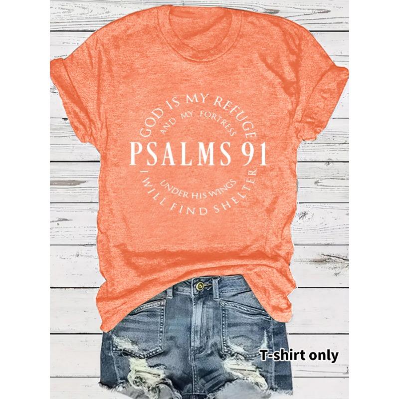 Women's Short-sleeved Loose and Fashionable T-shirt with Letter Prints