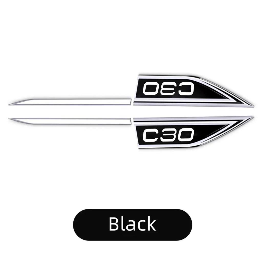 2pcs/Set For Volvo C30 car Fender Metal Sticker Exterior Decorative Decals Modification Car Emblem Accessories