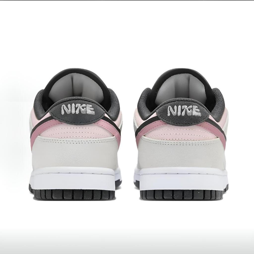 Nike Dunk Slip Resistant, Abrasion Resistant, Breathable Low Top Skateboard Shoes Unisex Black Pink HV1800-101(Team1017-)