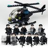 Military Helicopter & Airplane Building Block Set with Interlocking Small Parts for Kids