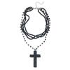 Trendsetting Beaded Crucifix Necklace For Women Adjustable Length Clavicle Chain Suitable For Everyday Styling