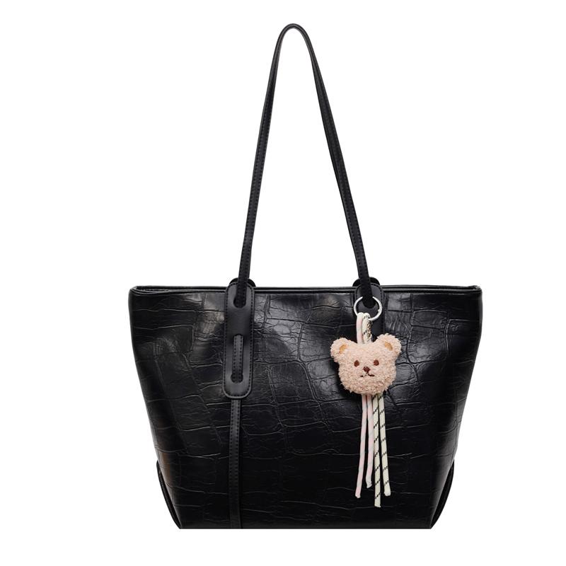 Summer New Solid PU Sweet Elegant Light Luxury Tote Bag Hot Sale Fashionable and Simple Commuting Casual Shoulder Bags for Women