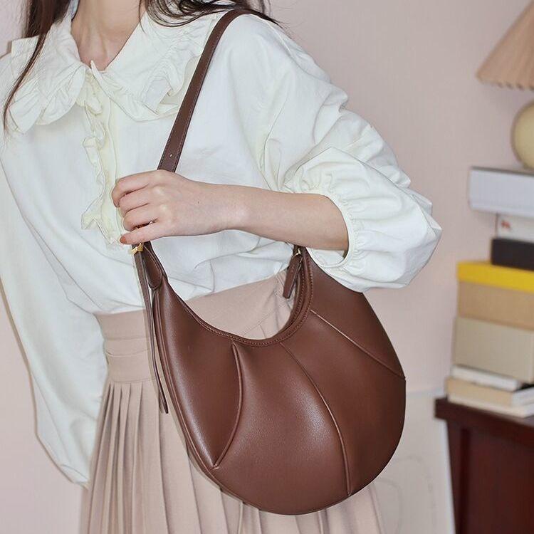 

Модные сумки через плечо для женщин, повседневные сумки через плечо, однотонные простые женские сумки