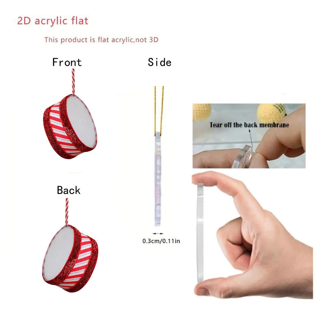 Christmas Small Drum Decoration Pendant DIY Christmas Decorations Fabric Foam Drum Pendant