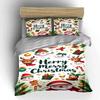 Christmas Bedding Set with Santa & Reindeer Bedding set (1 duvet cover, 2 pillowcases, duvet not included)