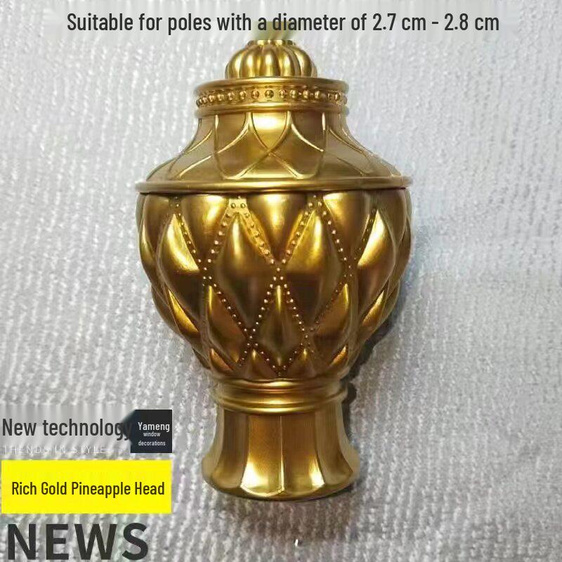 Romersk Stång Lyxig Dekorativ Ändknopp Gardiner Stoppare Tillbehör
