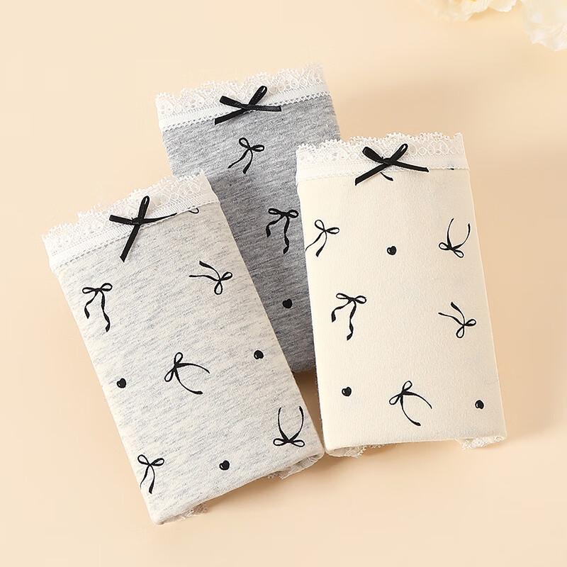 Fenteng Women's 3-Pack Antibacterial Cotton Briefs