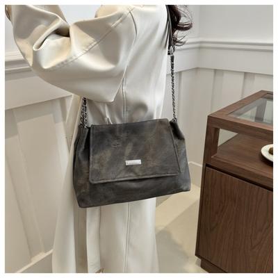 Bolsa de ombro grande capacidade retrô de alta qualidade bolsa tiracolo feminina nova corrente bolsa de ombro fashion coringa