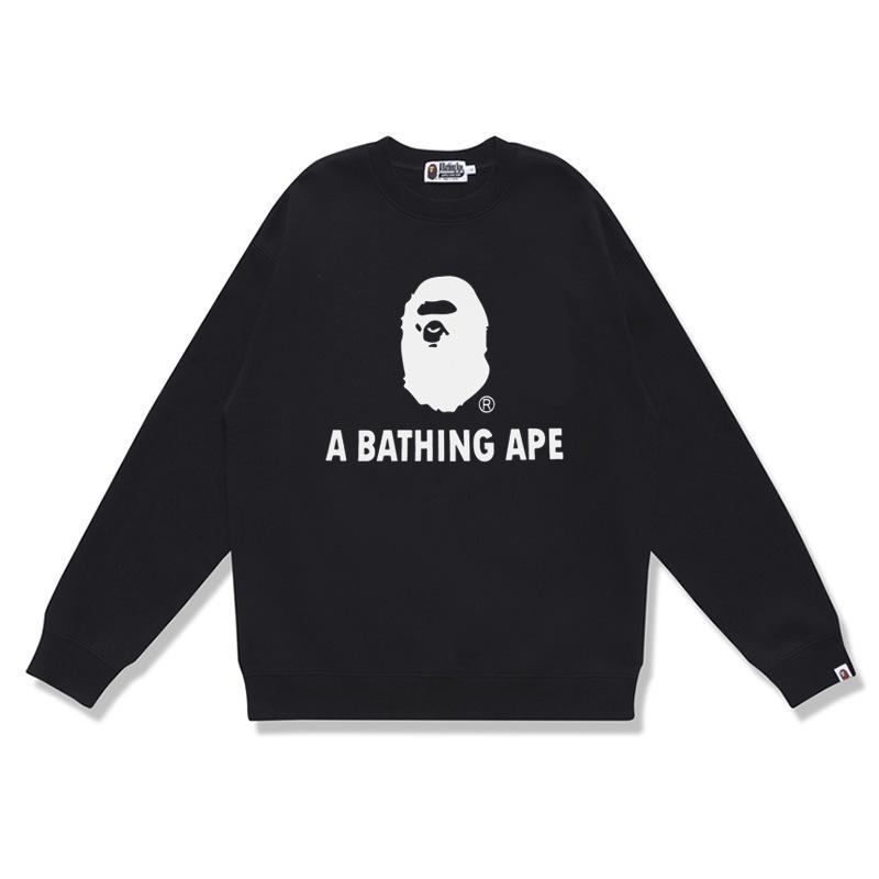 Herrtröja med lång ärm, boktryck och frotté - Höst/Vinter Casual Pullover Trendig Topp