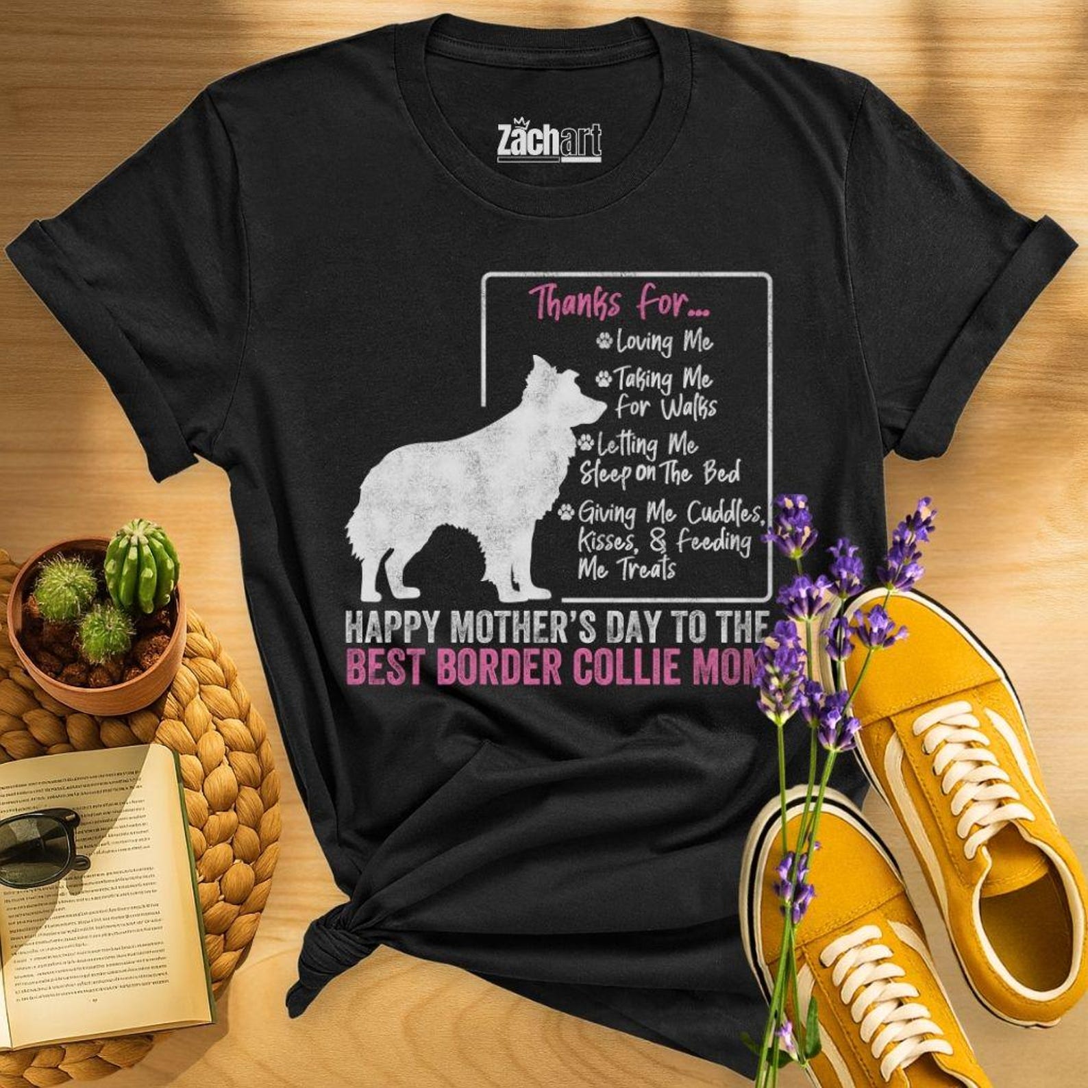 Happy Mothers Day Border Collie Mom Shirt, Best Border Collie Mom Gift, Border Collie Lover Tee, Collie Mama Gift Idea, Fur Mom Shirt S