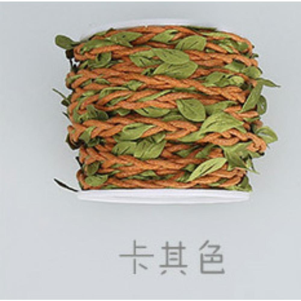 

Экологичный вощеный шнур и шпагат с дизайном зеленых листьев из ткани - длина 66 футов для поделок своими руками, садового декора, художественных проектов, декора дома, свадебной вечеринки 2pcs