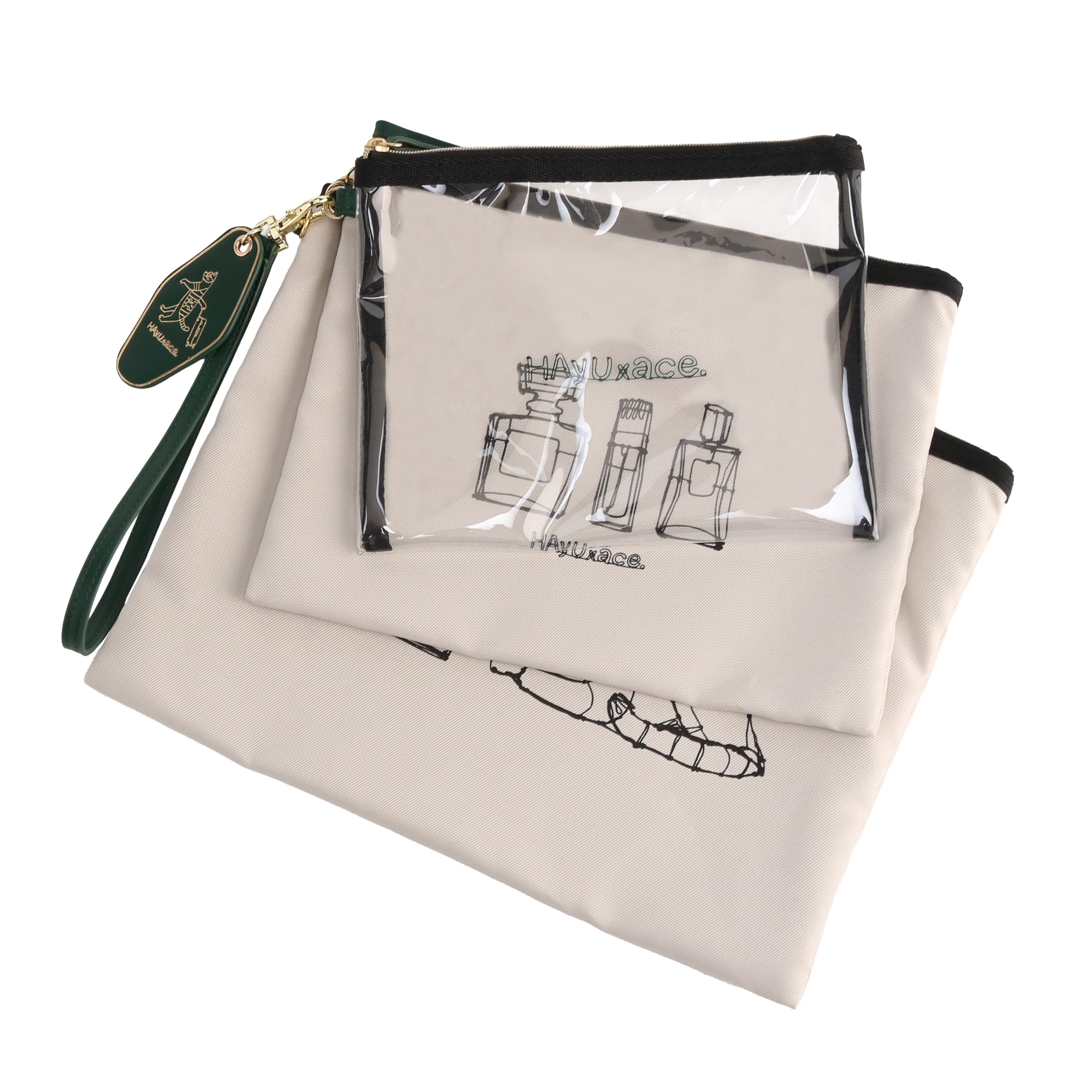 

HAyU Travel Accessories Travel Pouch Pouch Travel AC ace.TOKYO No.17825 слоновая кость