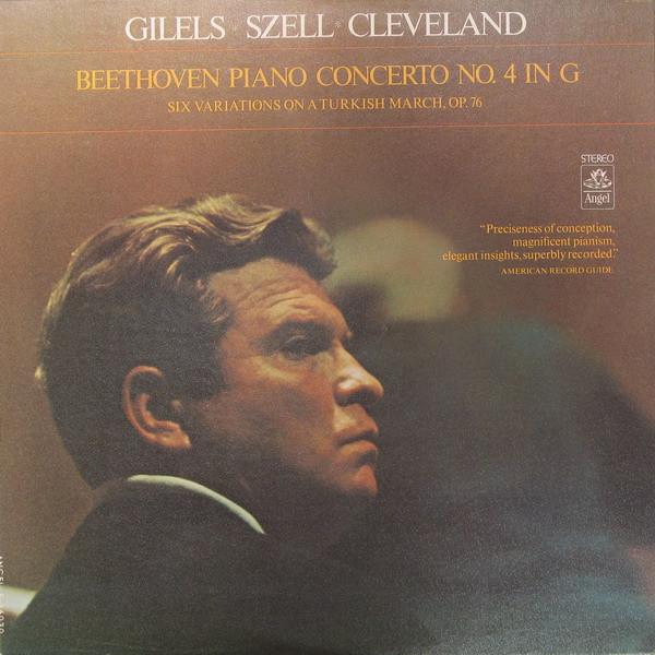 

LP Record EMIL GILELS GEORGE SZELL THE CLEV Piano Concerto No. 4 In G Six Var S36030 Angel Records 1970 US Classical Used