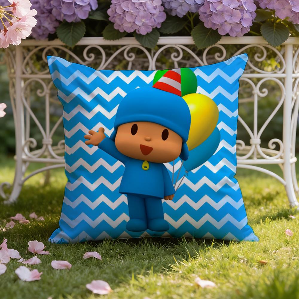 Kreskówkowa Urocza Poszewka na Poduszkę P-Pocoyo Pokrowiec na Poduszkę do Domu i Samochodu Podwójnego Zastosowania: Dwustronny dla najwyższego komfortu