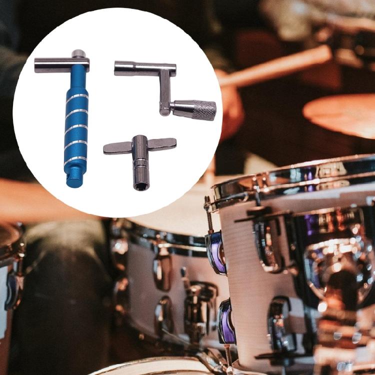 Drummers Essential Set 3 Precisions Drum Keys for Bass Pedal Tuning and Musical Instrument Repair