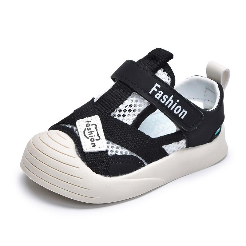 

Boys Sandals Toes Capped Anti-kicked Baby Walking Shoes for Toddler Girls 2025 Summer New Kids Sports Shoes Korean Style Soft 16 чёрный