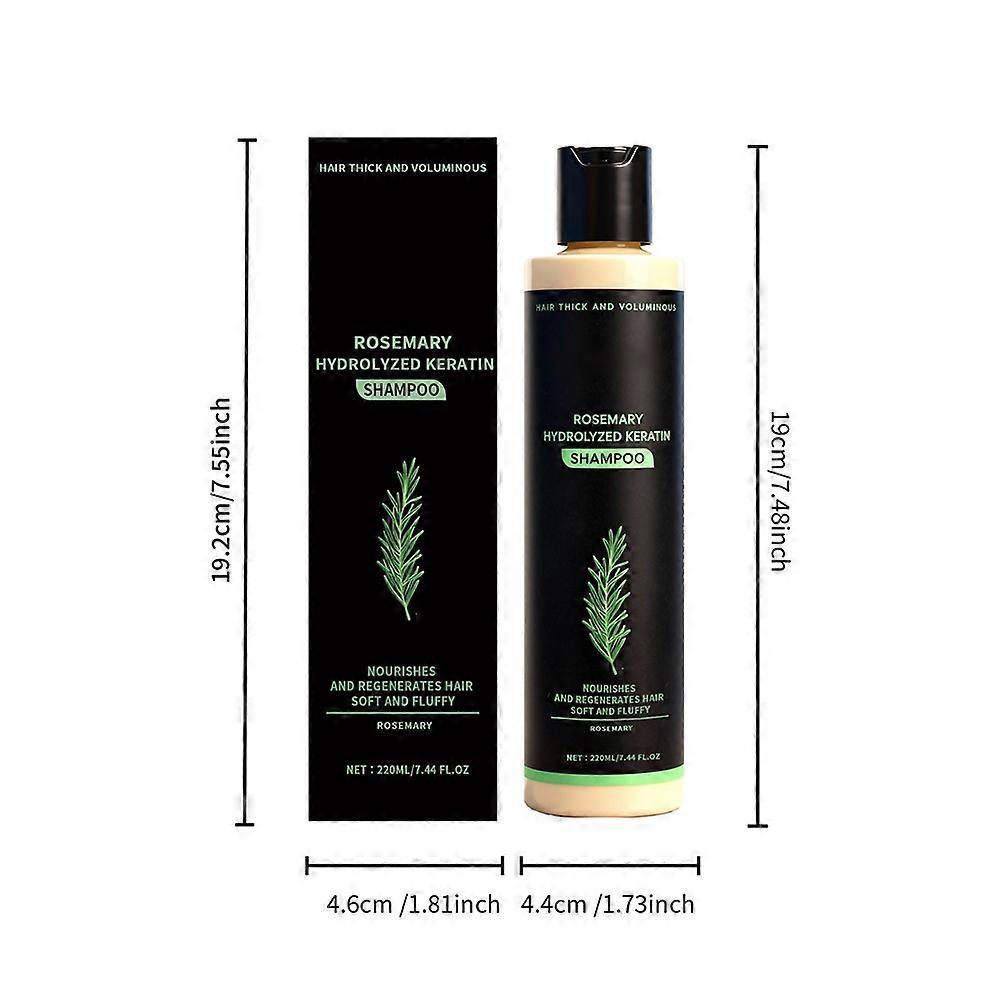 Rosemary Biotin Hair Growth Shampoo - Natural Hair Thickening Formula with Hydrolyzed Keratin for All Hair Types
