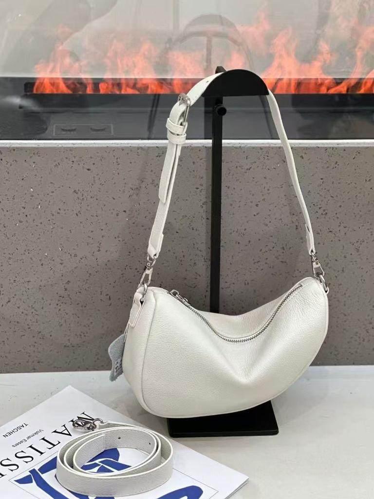 Women's Bag Niche Leather Dumpling 2025 New Style Cross-border Casual Portable Underarm Crescent