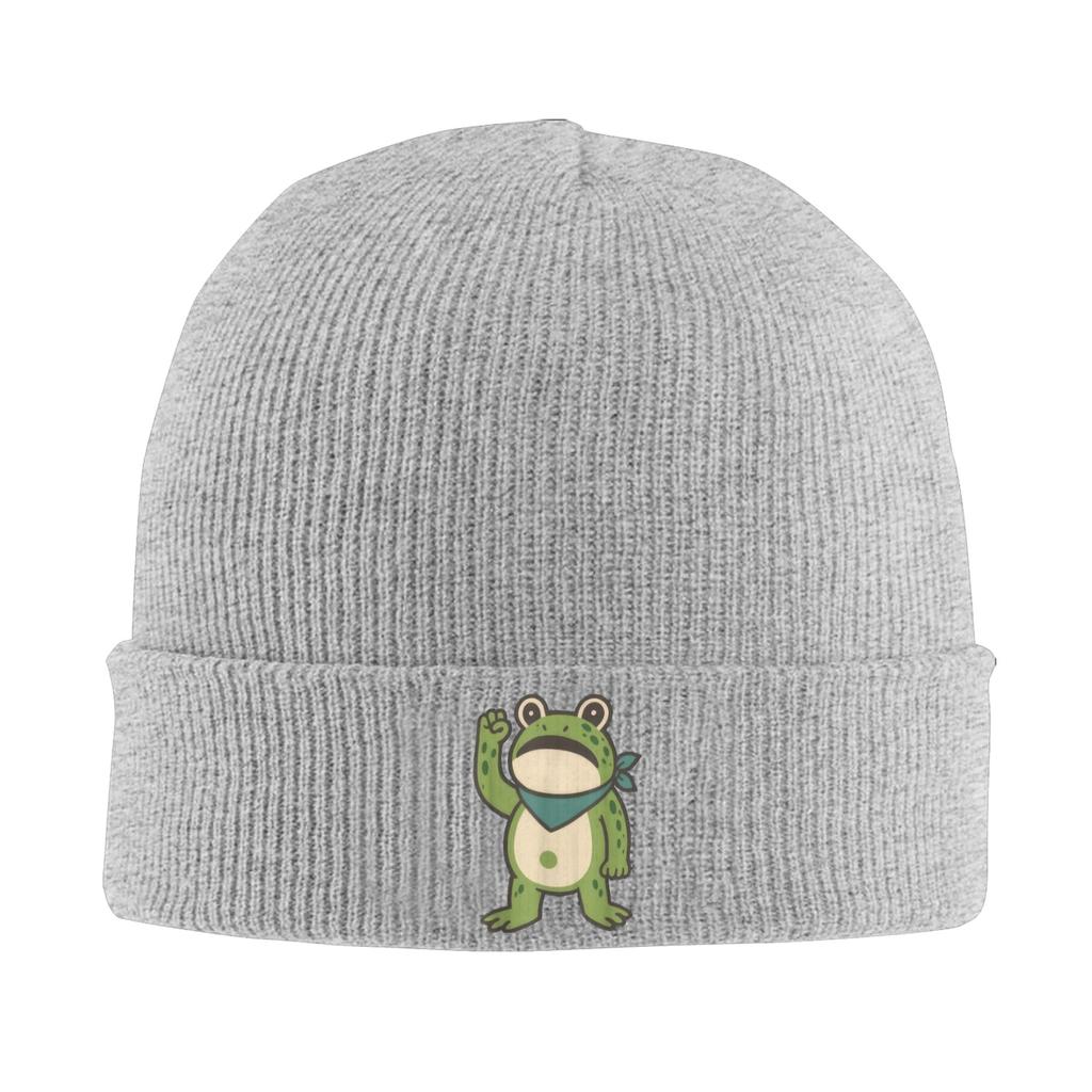 Resist Frog Portland Frog Protest for Men Women Beanie Hats  Knit Hat Adult Unisex Street Y2K Head Wrap Caps Autumn Bonnet Hats