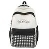 Light and Large-capacity Backpack, New High-value, Fresh and Sweet Plaid Schoolbag for Junior High School Students